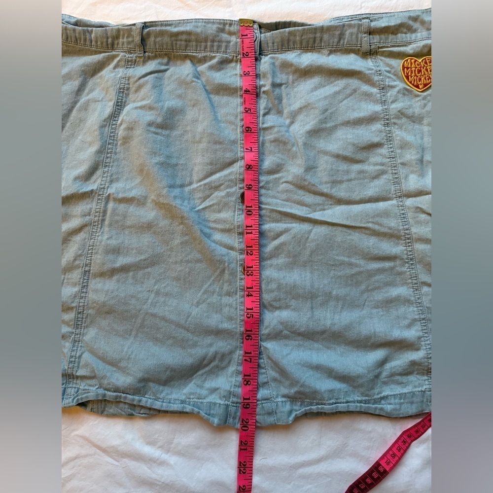 Disney Mickey and Minnie Denim Patch Skirt 3X - Picture 14 of 15